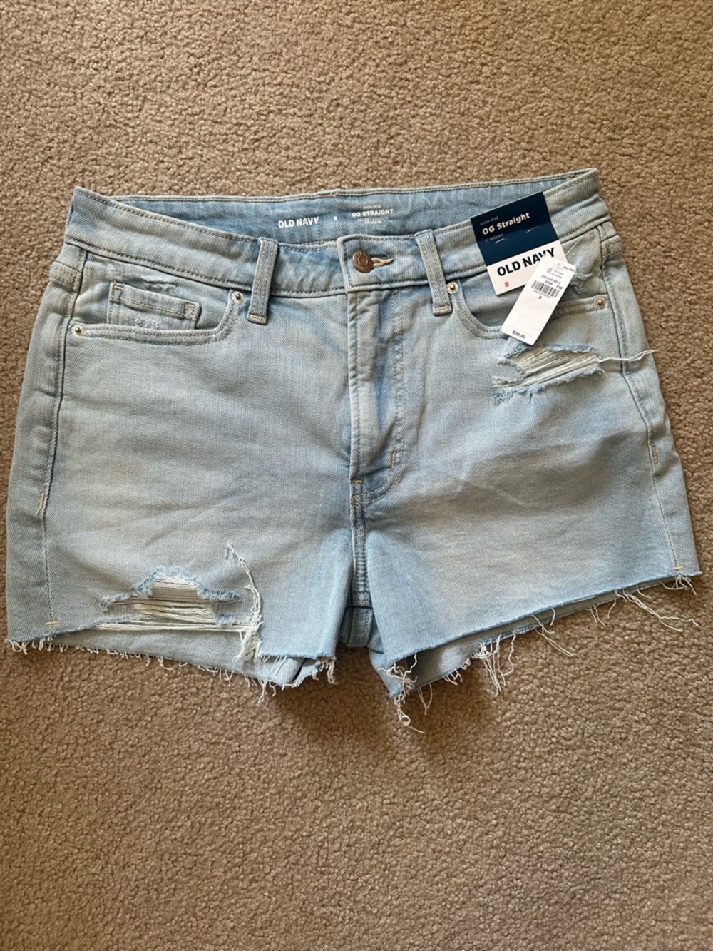 Old Navy OG Straight High Rise Denim Shorts